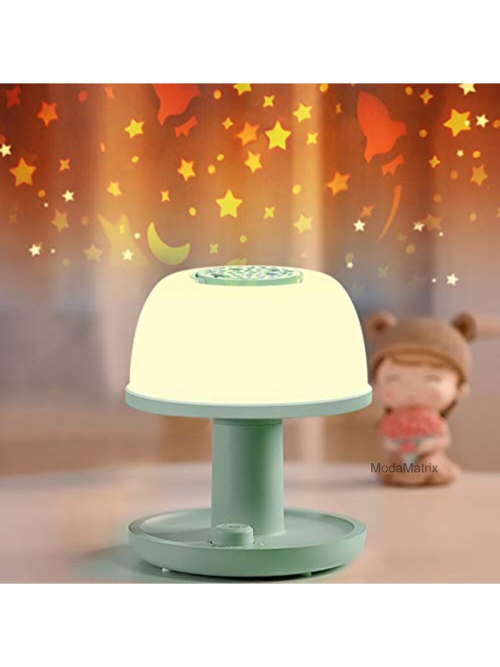 Toddler LED Star Projector Night Light with Timer, Dimmable Rechargeable